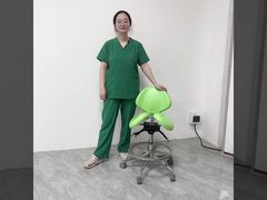 ツインサドル人間工学に基づいた歯科用スツール |調節可能なPU医療ローリングチェア紹介ST33