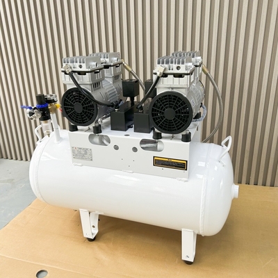 140L/Min 2つのポンプヘッド オイルレス空気圧縮機 工場 オーダーメイド歯科空気圧縮機