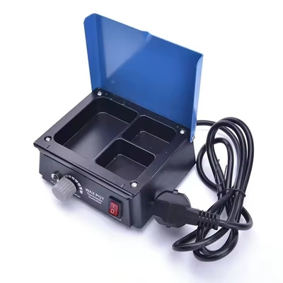 3 スロット ワックス ヒーター ポット 歯科ラボ ワックス ポット 13.5x12.8x5.3cm