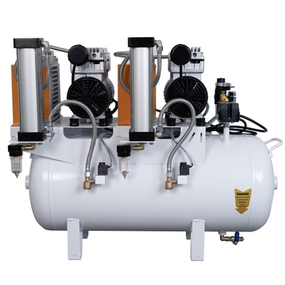 乾燥機と歯科空気圧縮機 サイレントオイルフリー空気圧縮機 65L 1700W 4歯科ユニット 椅子