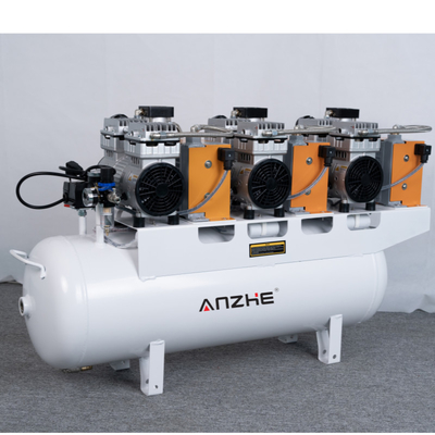 3.5HP オイルフリー 歯科用空気圧縮機 3 モーター 空気ドライヤー 低騒音 65dB 空気圧縮機 医療用