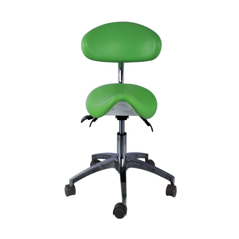 5 ユニバーサル ホイール 歯医者 太板 緑色 メタル ベース 歯医者  Saddle Chair