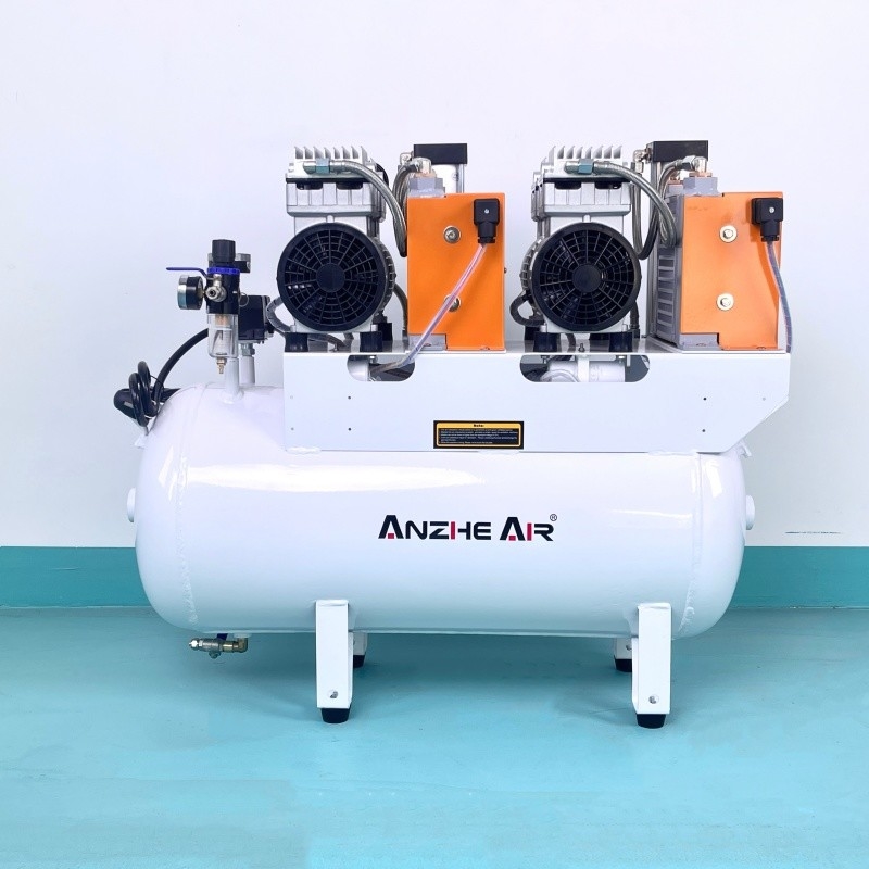 220V 60L 歯科用空気圧縮機 空気乾燥機 油のない静かな医療用空気圧縮機 4歯科用ユニット