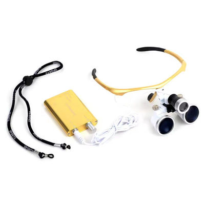 良い価格 LEDヘッドライト付きの無線外科放大鏡 軽量歯科3.5X外科ロップ オンライン