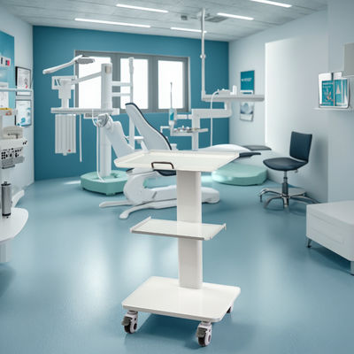 良い価格 ステンレスステール歯医者用車 多機能モバイルラボ用車 組み込みソケット 3層モバイルトロッキー オンライン