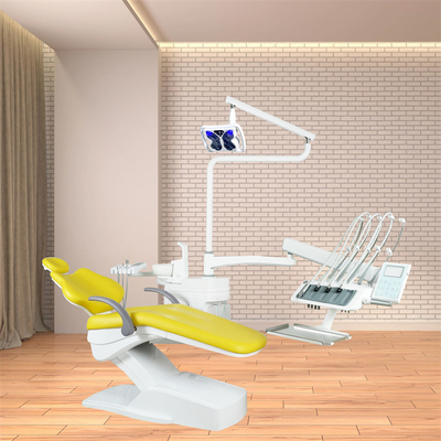 Anzhe Factory New Design Dental Chair Unit with Teeth Whitening Function Operation Light Underhung Yellow PU 歯科用椅子ユニット 歯科用椅子ユニット 歯科用椅子ユニット