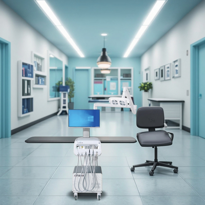 Anzhe工場 歯科治療カート 550W モバイル歯科カート LED手術灯付き 220V ポータブル歯科トロリー