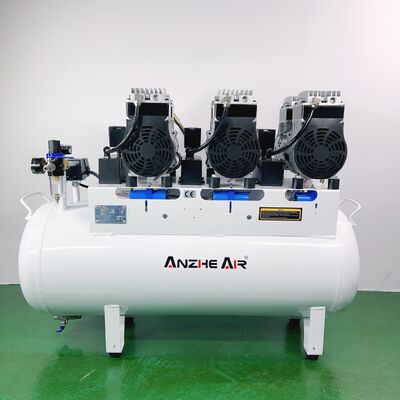 良い価格 歯科用ユニット用の 90L 静かな空気圧縮機 高品質の油のない2550Wの歯科圧縮機 静かで効率的な動作 オンライン