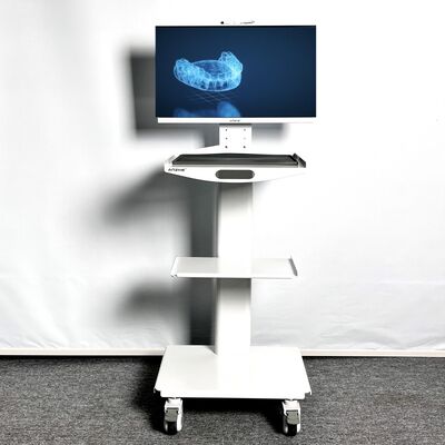 モニターマウント付きモバイル歯科カートユニット,多層収納歯科クリニックキャビネットトロリー,病院&クリニックのためのエルゴノミック歯科ワークステーション