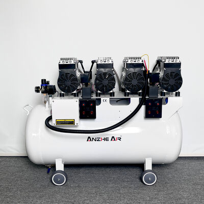 良い価格 128L サイレントオイルフリー歯科空気圧縮機 3400 ワット歯科医院エアポンプ 420L/分気流医療歯科機器 OEM ODM オンライン